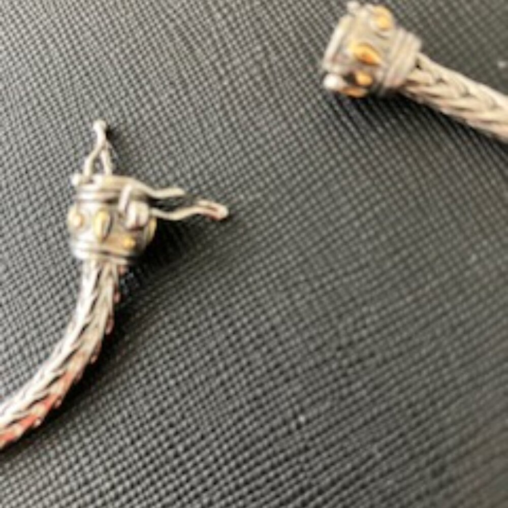Bijoux Terner Vintage Silver/Gold 16" Necklace and Stud Earrings Citrine Stone - Picture 3 of 5
